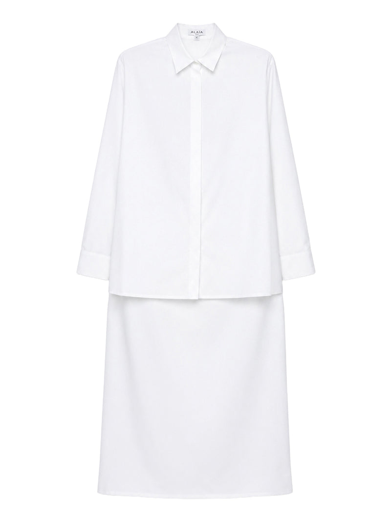 ASYMMETRIC COTTON POPLIN SHIRT