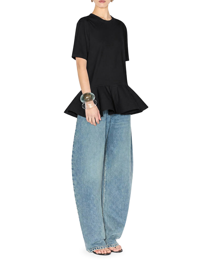 COTTON JERSEY T-SHIRT WITH CRINOLINE