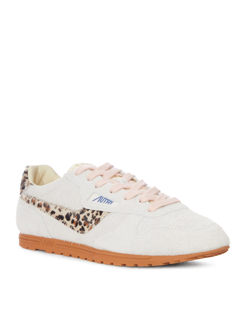 WINDSPIN SNEAKERS IN SUEDE AND ANIMAL DETAILS
