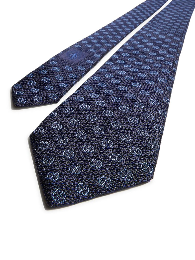 SILK JACQUARD TIE GG