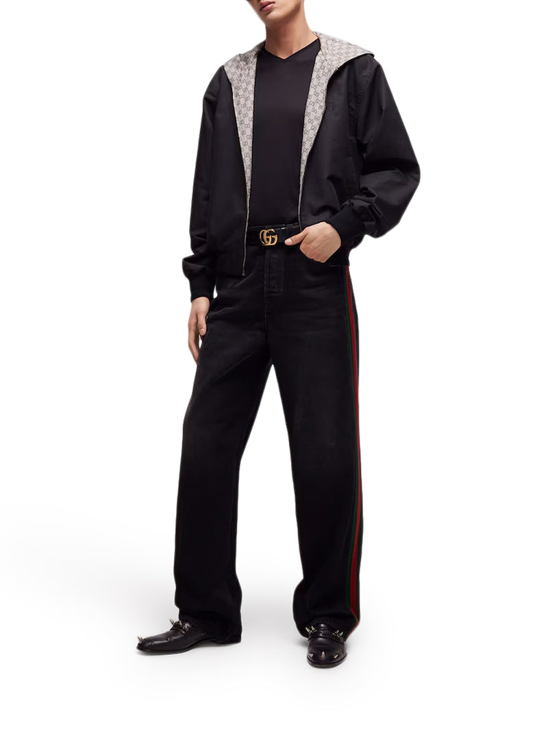 REVERSIBLE ZIP-UP JACKET IN COTTON FABRIC