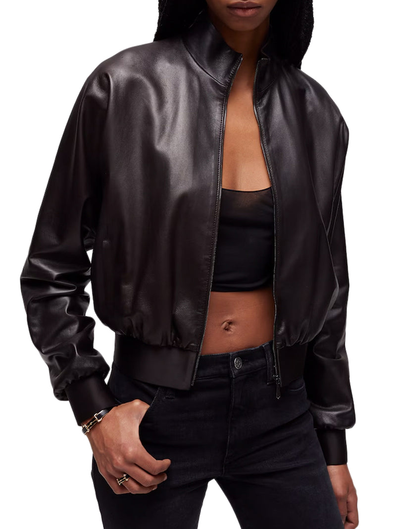 BOMBER JACKET IN SOFT NAPPA