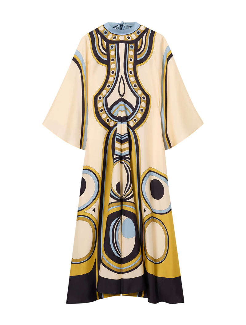 MAGNIFICENT LONG SILK DRESS
