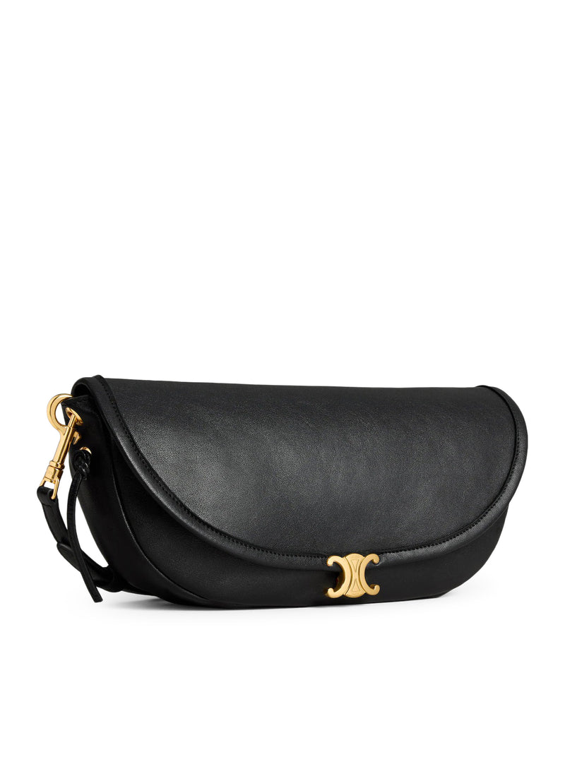 SMALL CRESCENT SOFT TRIOMPHE IN SOFT SHINY LAMBSKIN