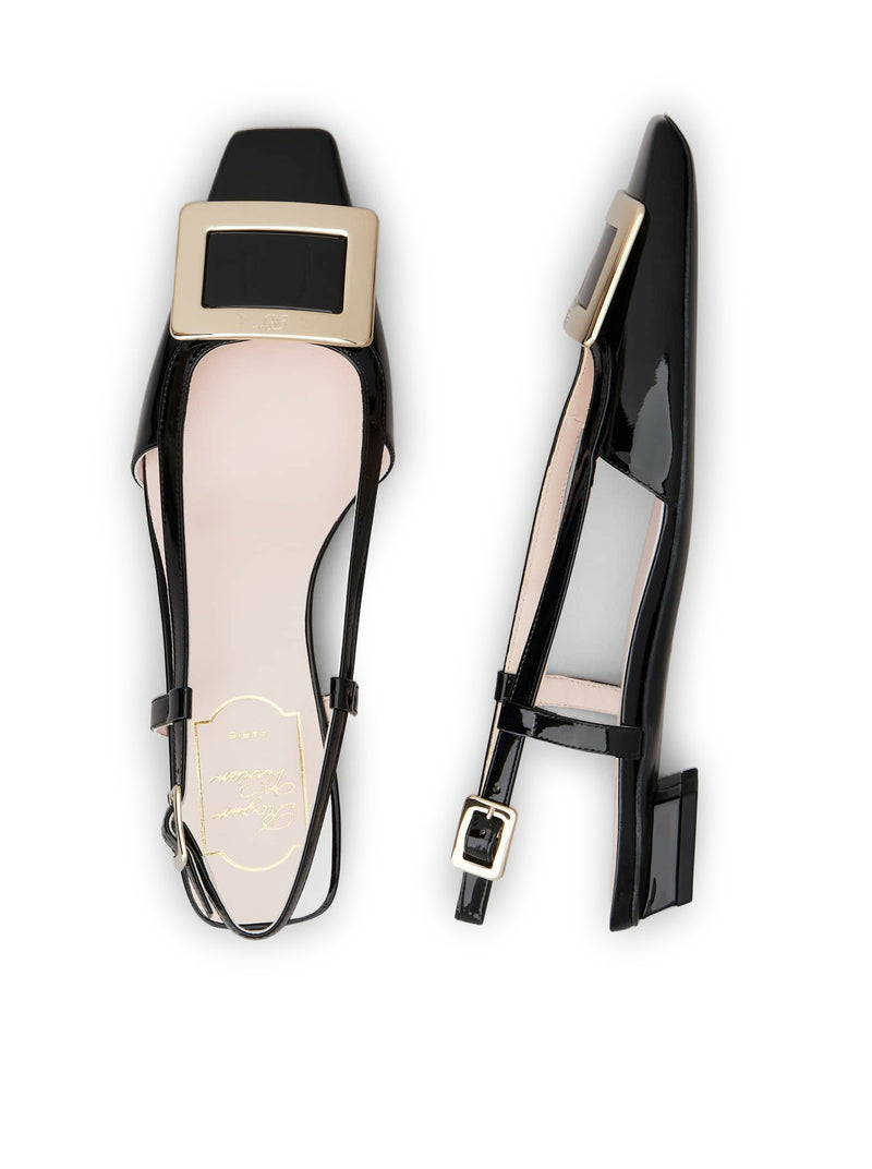 BELLE VIVIER PATENT LEATHER SLINGBACK BALLERINAS