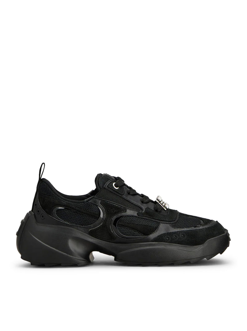 VIV’ ON THE RUN LEATHER AND FABRIC SNEAKERS