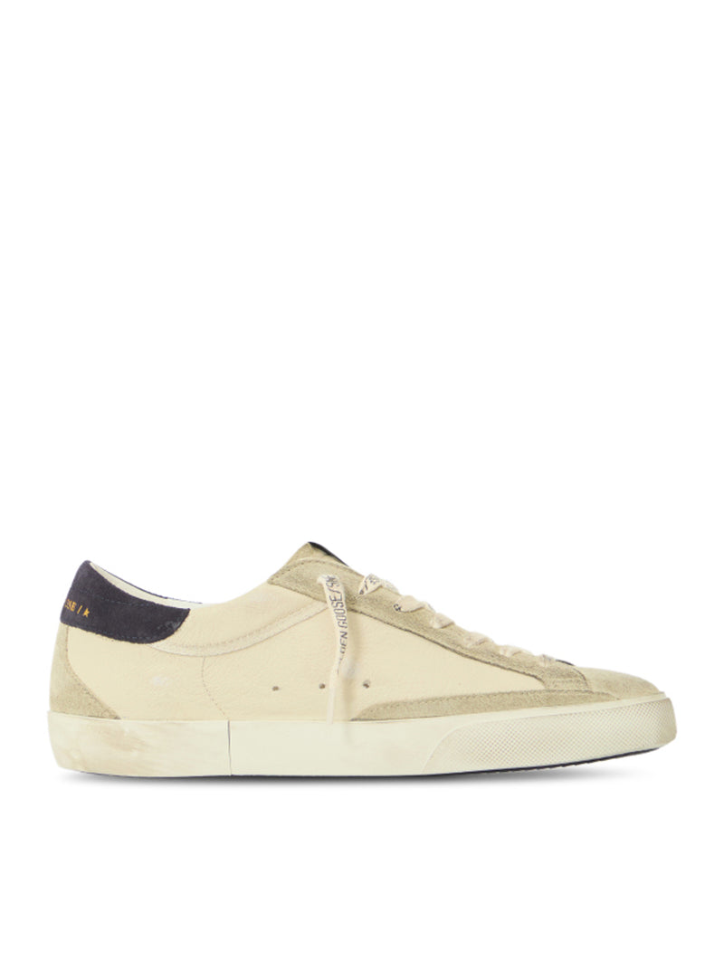 SUPER-STAR LEATHER SNEAKERS WITH SUEDE INSERTS