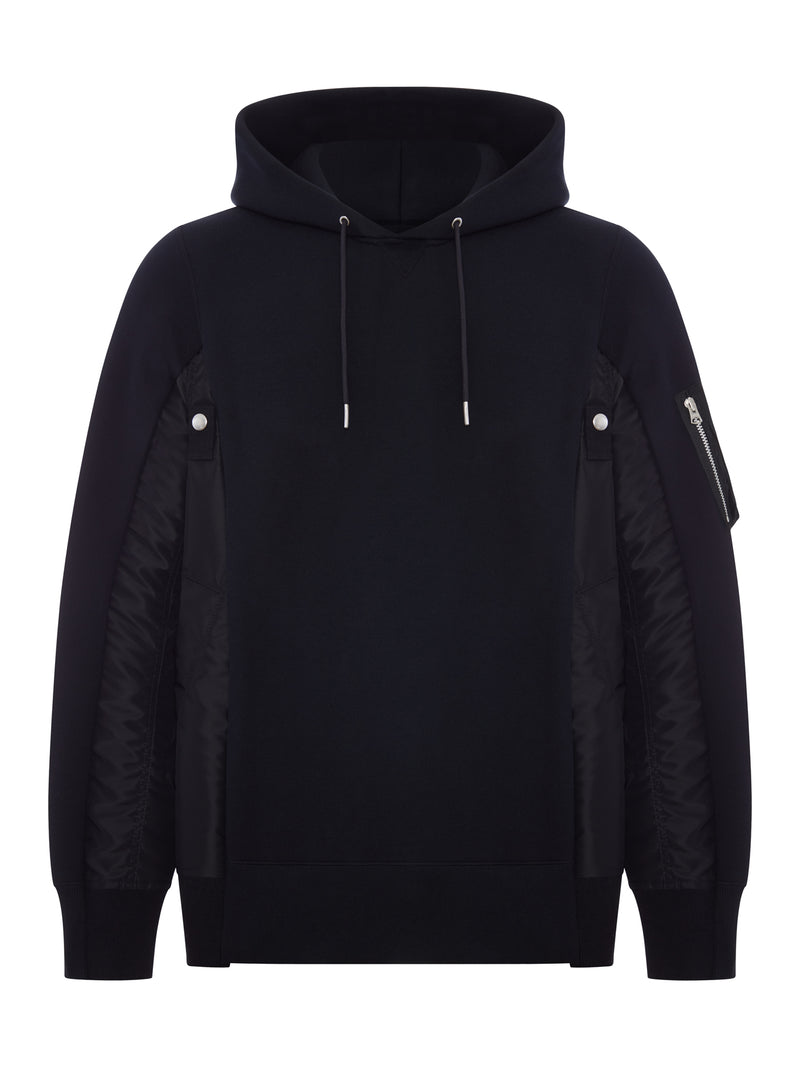 COTTON AND NYLON HOODIE