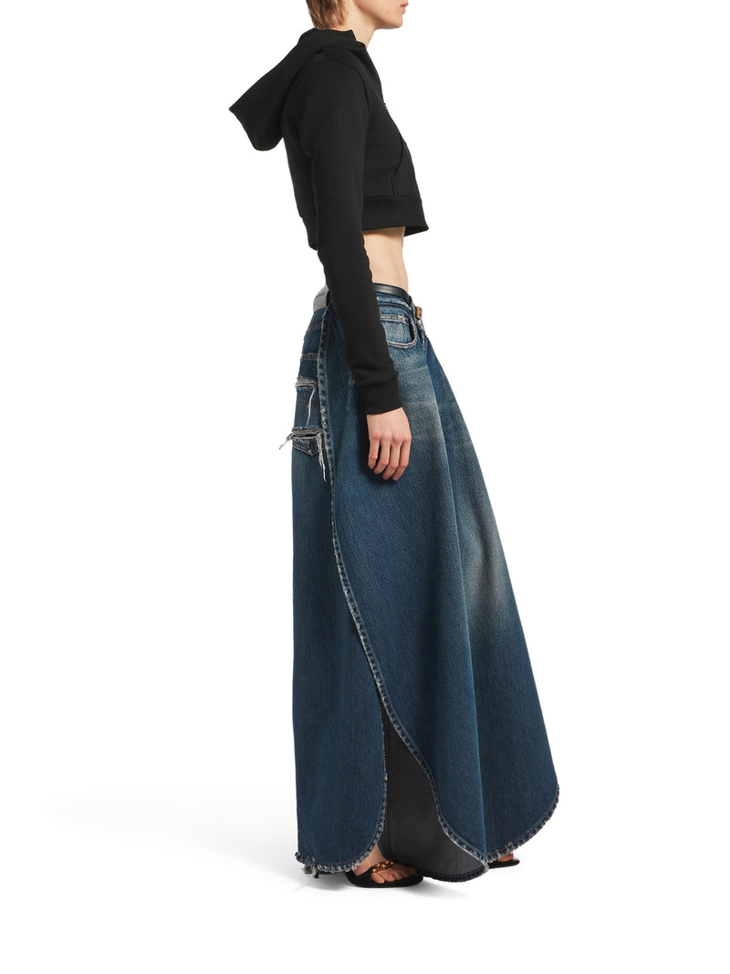 COCOON TECHWEAR SWEATSHIRT IN BLACK DRY FLEECE