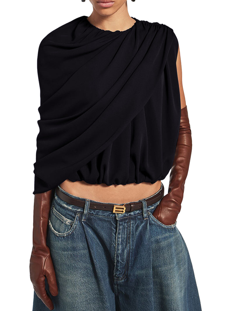 SILK CADY CAPE TOP