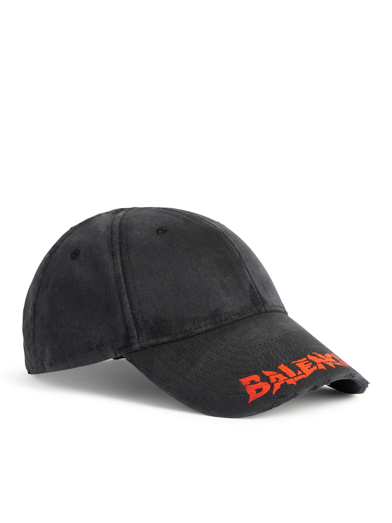BLACK COTTON DRILL LOGO HAT