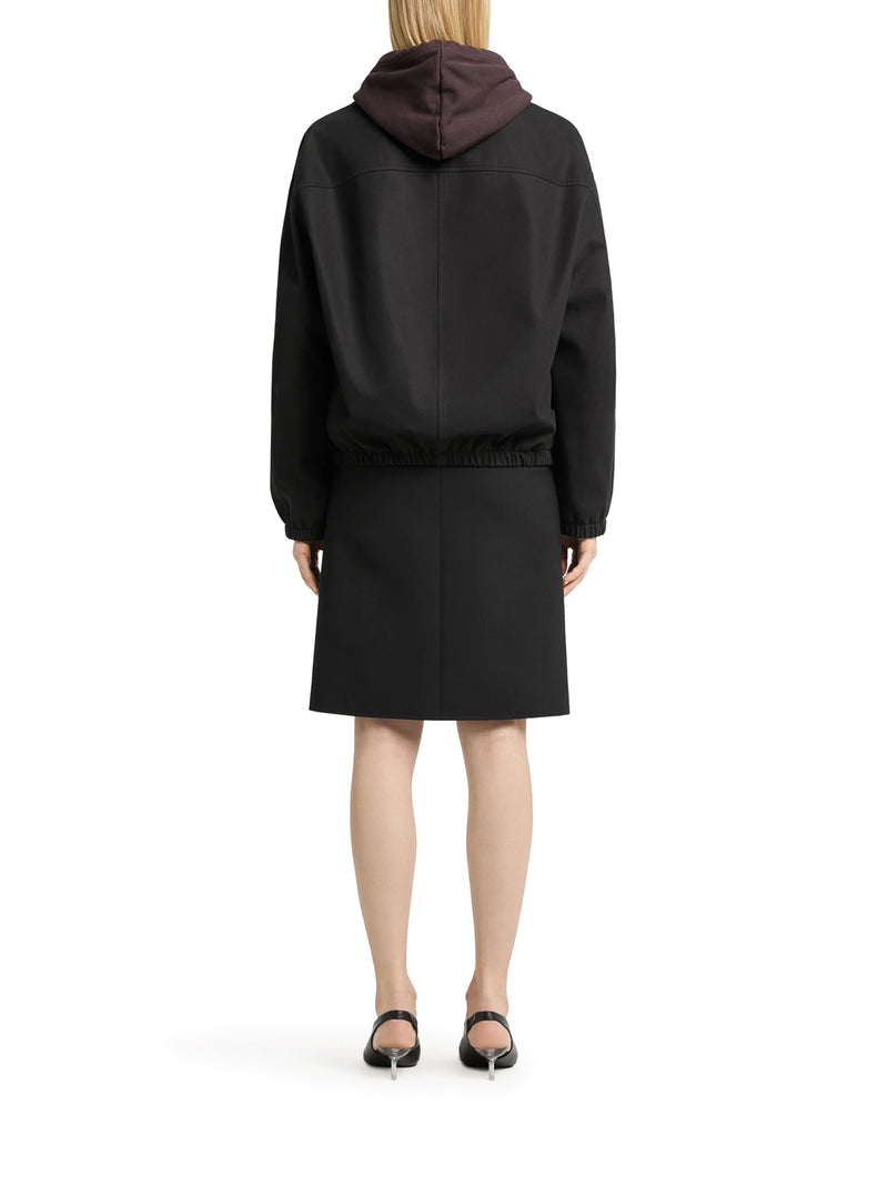 BOMBER JACKET WITH VINYL COLLAR