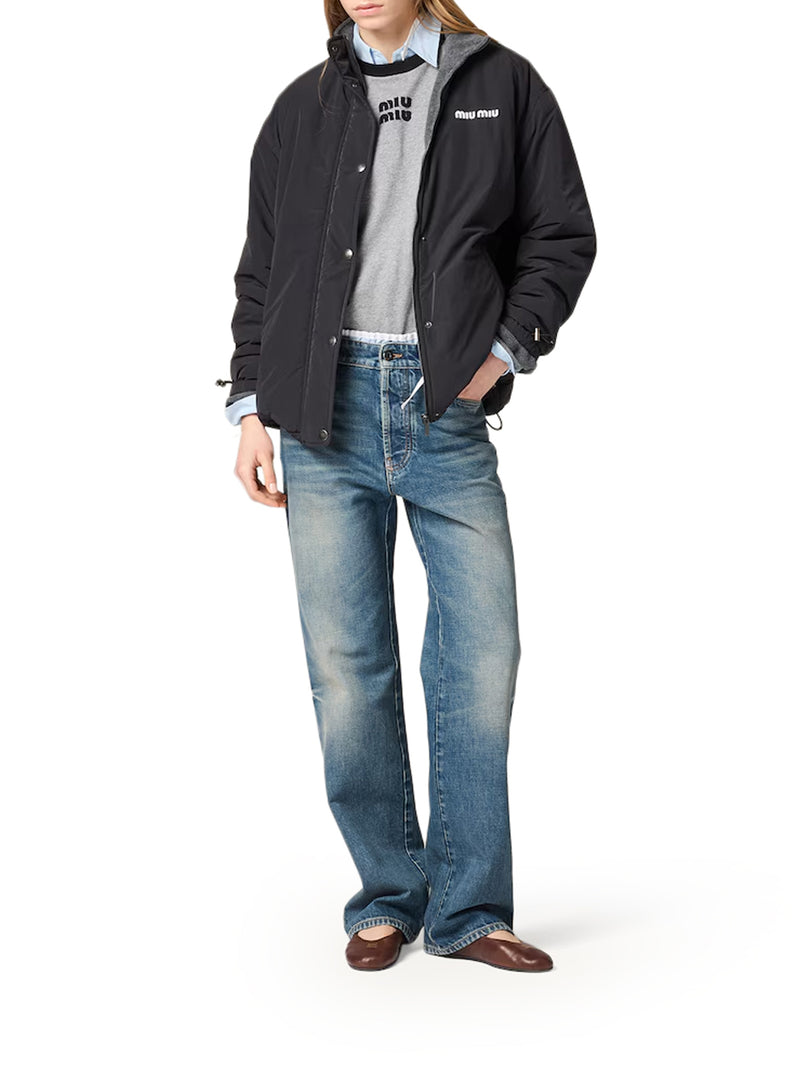 WOOL JACKET WITH LOGO ON THE FRONT