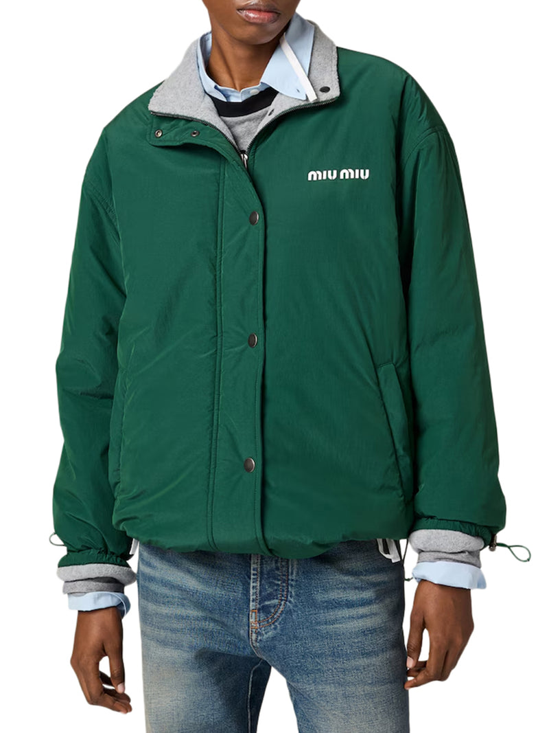 WOOL JACKET WITH LOGO ON THE FRONT