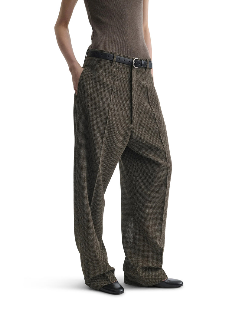 DROP-FIT WOOL TAILORED TROUSERS