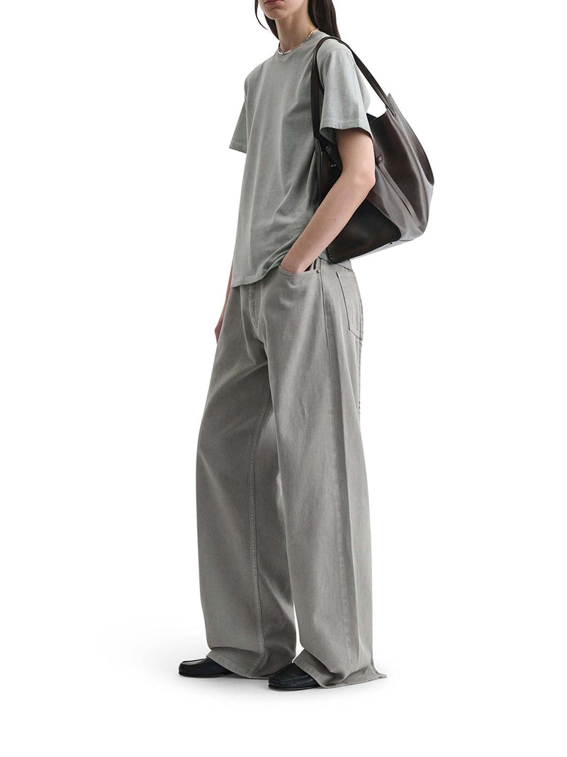 ASH GREY COTTON ZIP-FLY JEANS