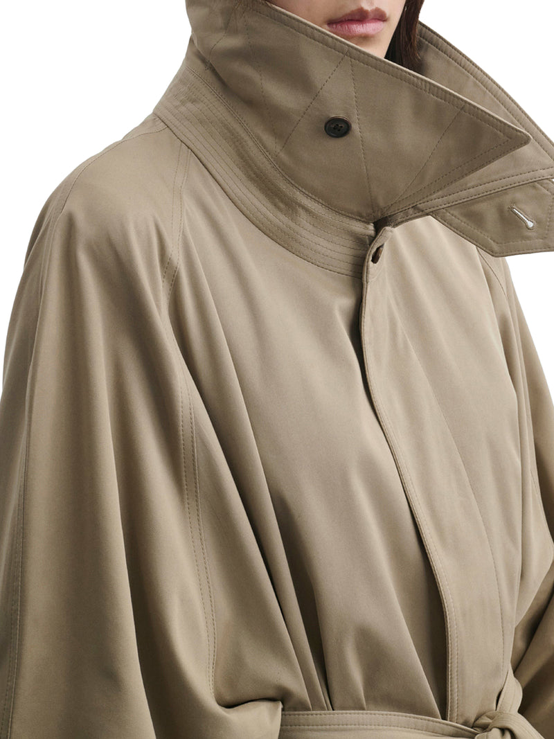 LONG COTTON TRENCH COAT