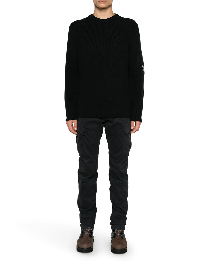 COTTON CARGO PANTS WITH LOGO