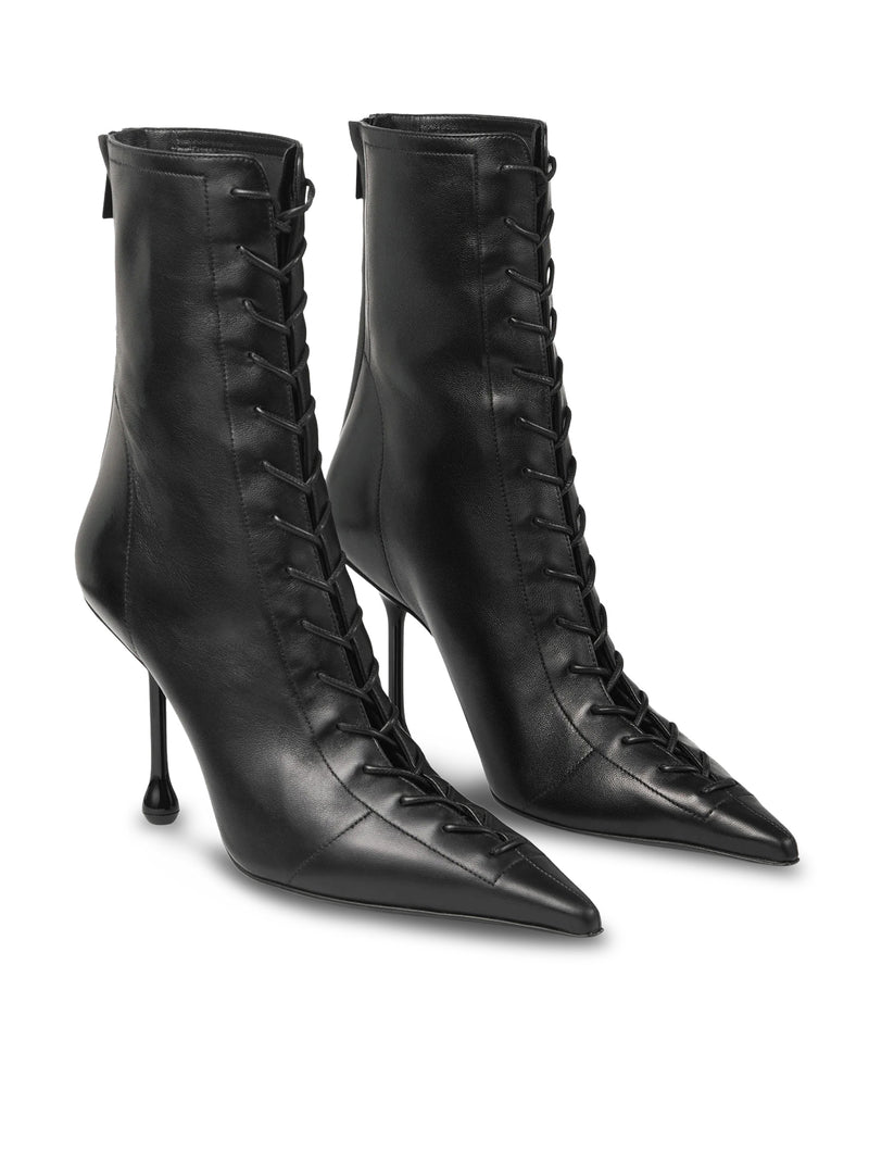 SCARLETT 95 ANKLE BOOTS IN BLACK NAPPA LEATHER