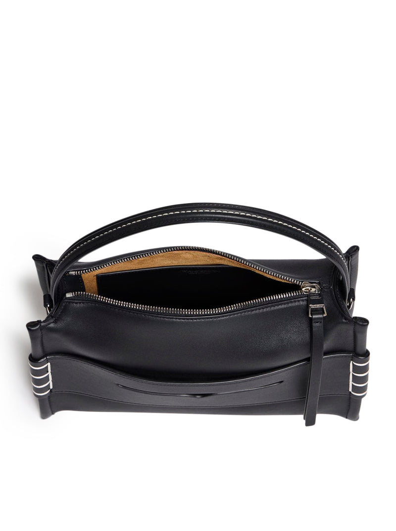 BLACK LEATHER LOAFER BAG