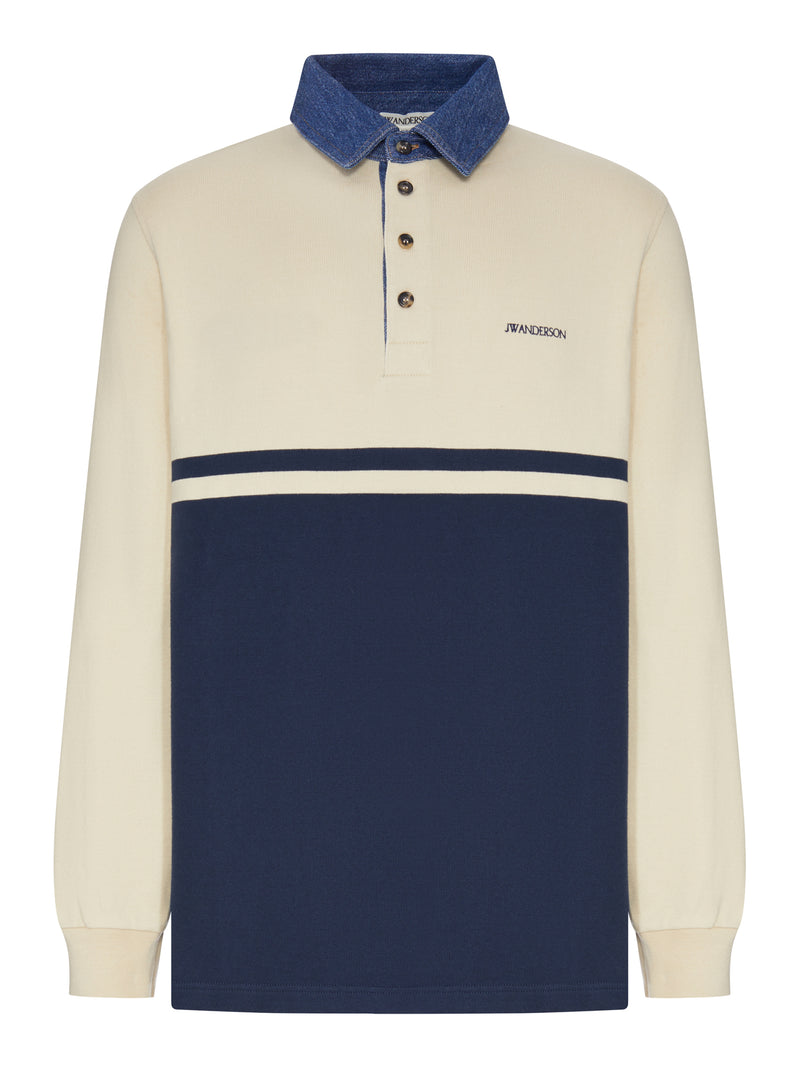 TWO-TONE COTTON POLO SHIRT