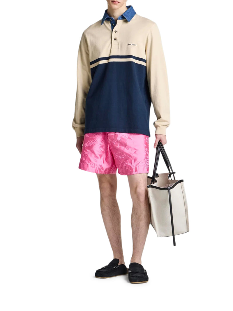 TWO-TONE COTTON POLO SHIRT