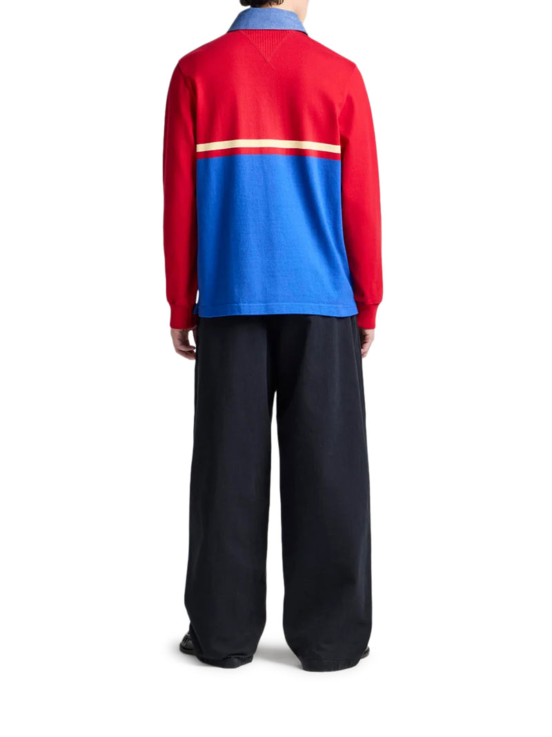 TWO-TONE COTTON POLO SHIRT