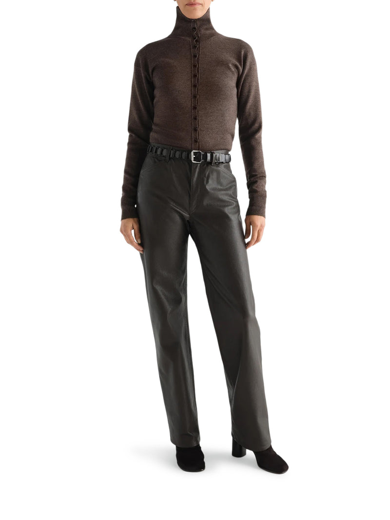 FINE WOOL BUTTON-FRONT CARDIGAN