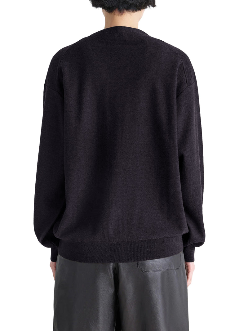 RELAXED TWISTED CARDIGAN IN MERINO BLEND