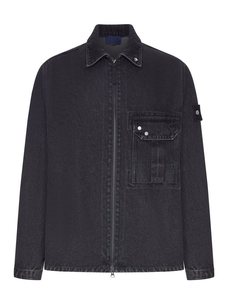 BLACK DENIM OVERSHIRT