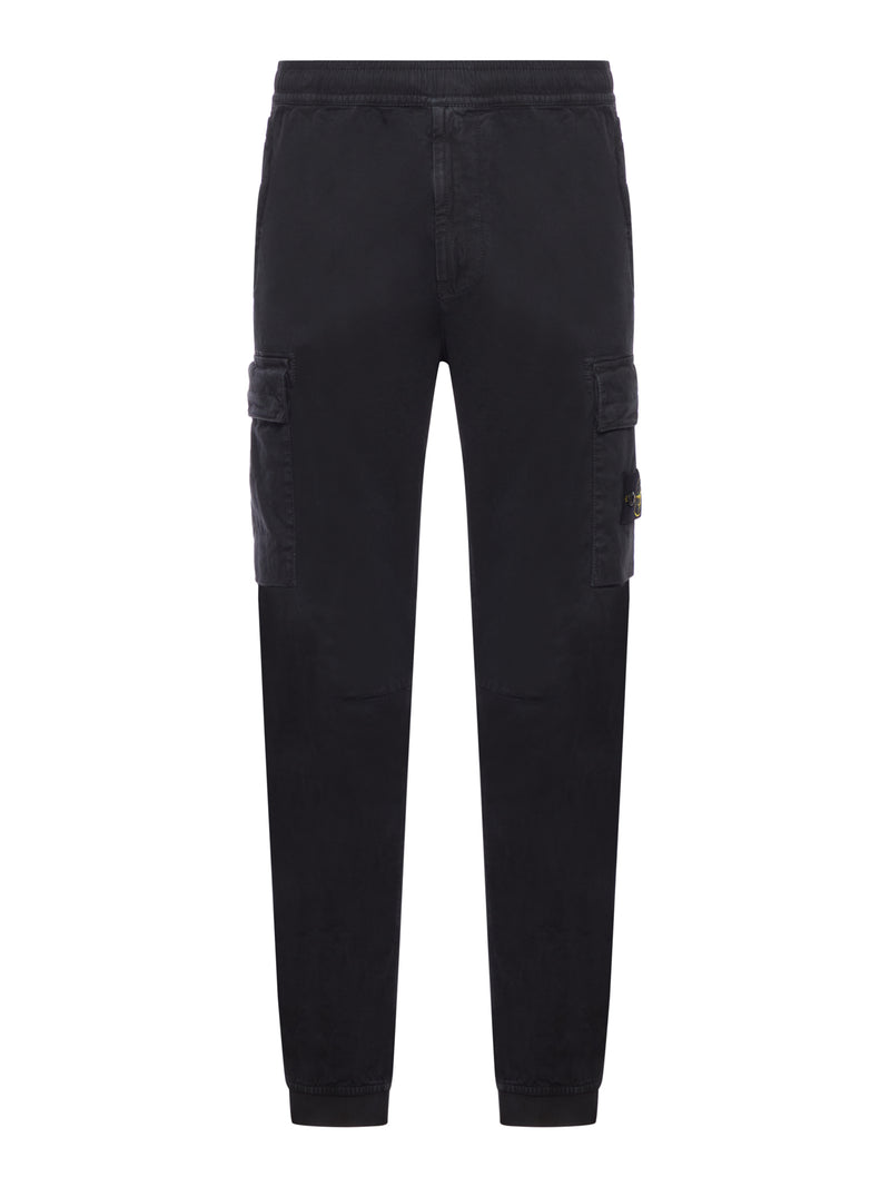 REGULAR FIT TAPERED CARGO PANTS WITH DRAWSTRING WAIST