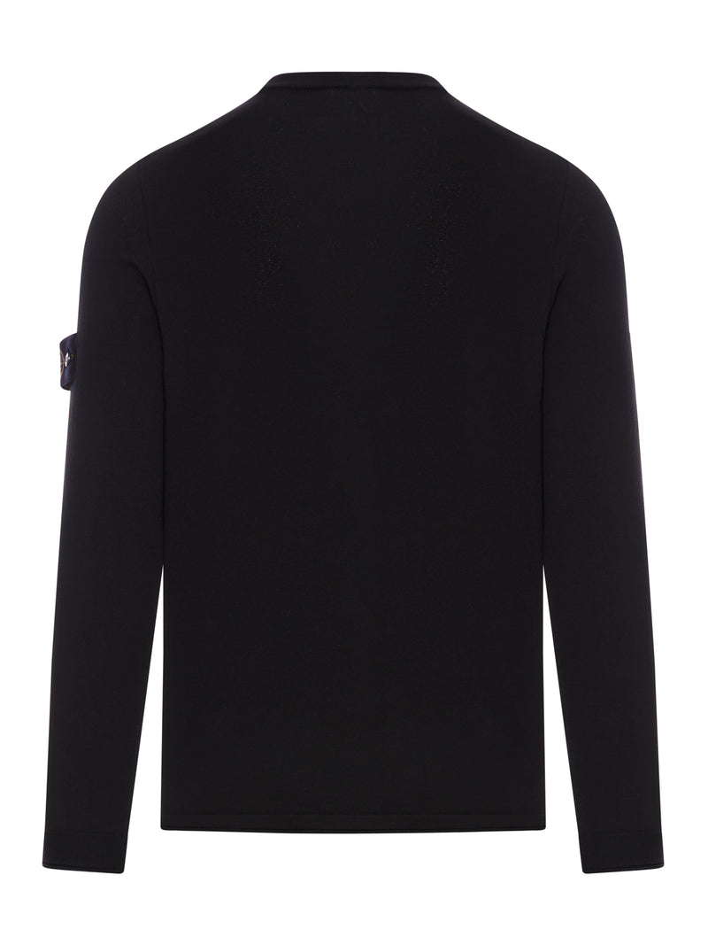 CREW NECK WOOL SWEATER WITH BADGE