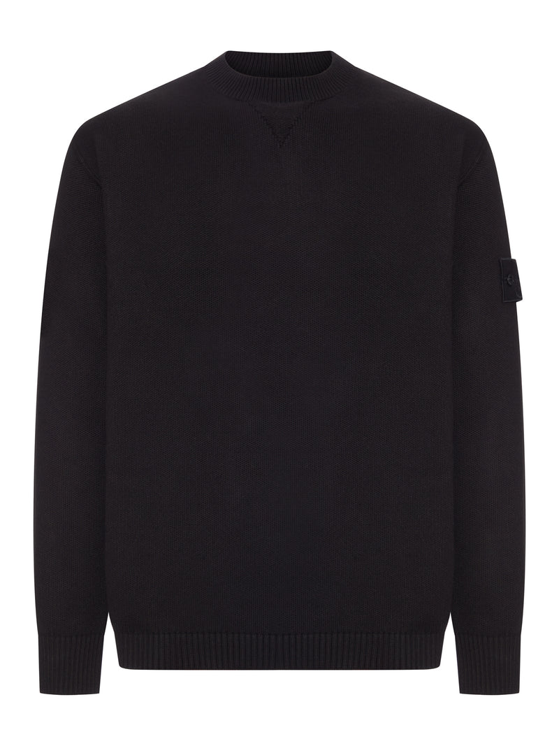 COTTON-BLEND CREW-NECK SWEATER