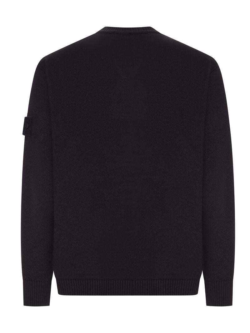 COTTON-BLEND CREW-NECK SWEATER