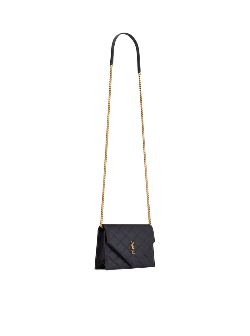 PARIS WALLET WITH CHAIN ??IN GRAIN DE POUDRE EMBOSSED LEATHER
