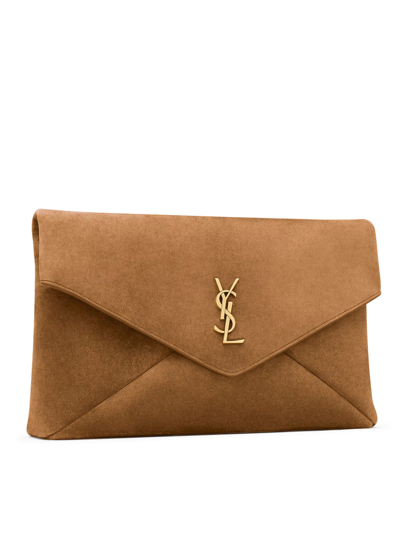 LARGE CASSANDRE ENVELOPE CLUTCH IN SUEDE