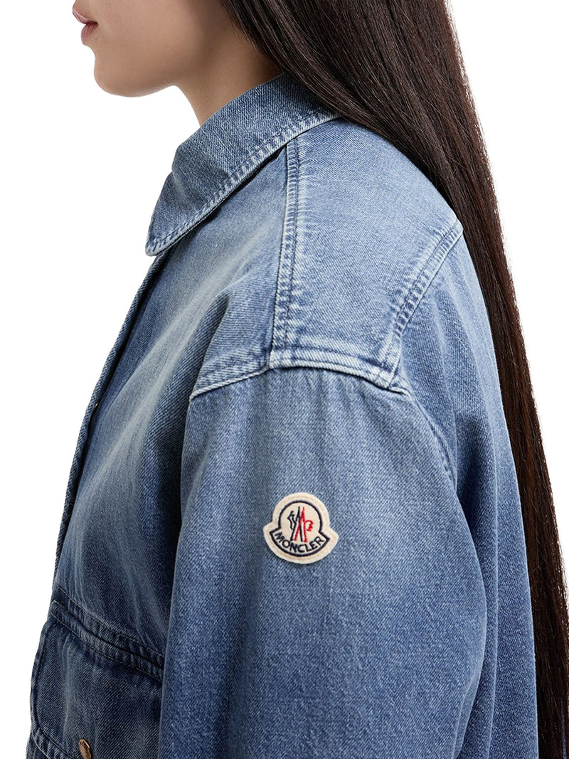 DENIM SHIRT WITH TEDDY TRIM