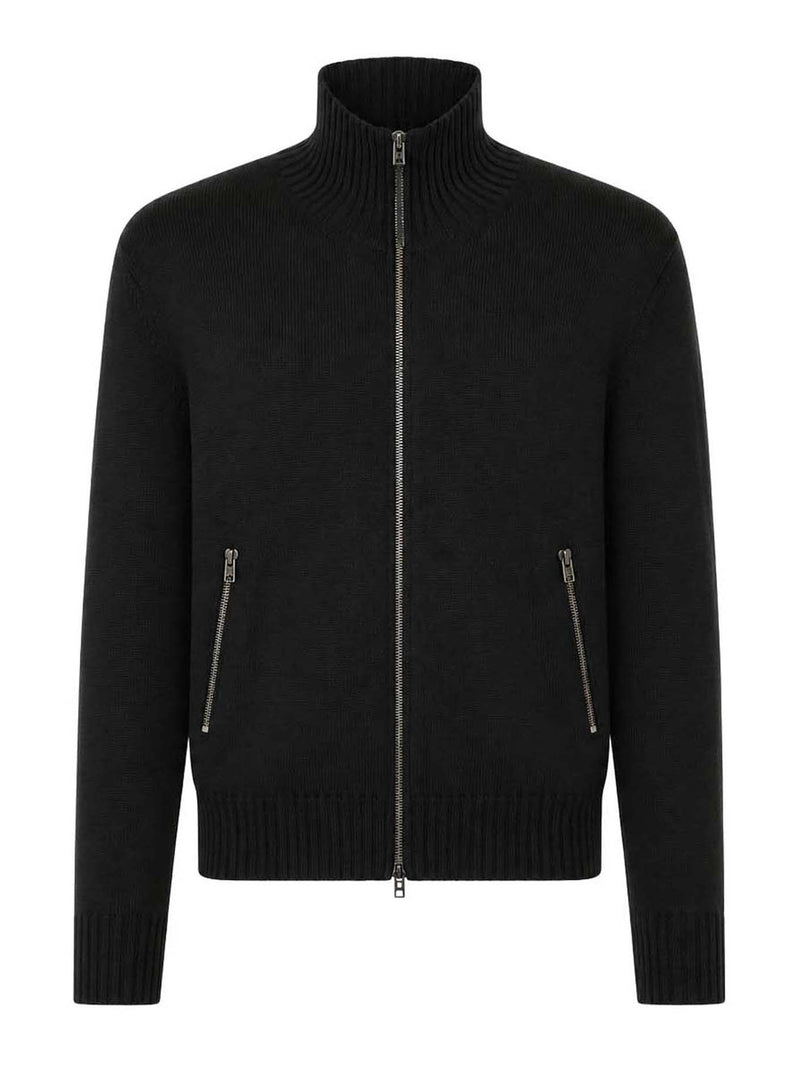ZIP-UP CARDIGAN IN MÉRINOS WOOL