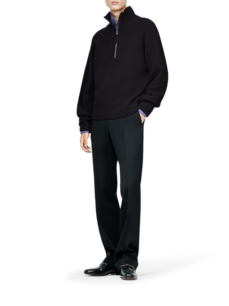 CASHMERE WOOL HALF-ZIP SWEATER