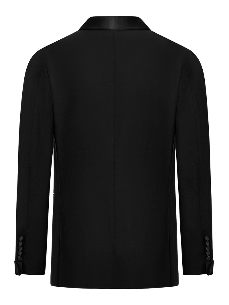 SINGLE-BREASTED TUXEDO WITH SILK INSERTS