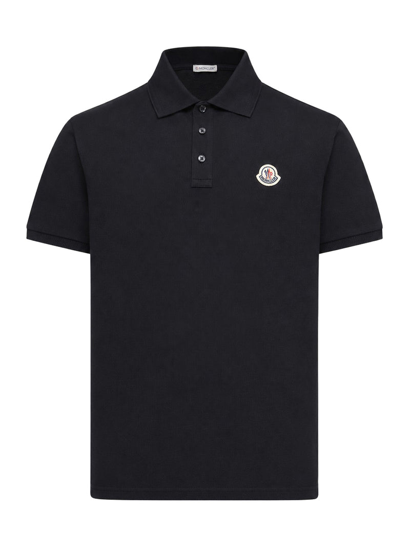 COTTON PIQUET POLO SHIRT WITH LOGO PATCH