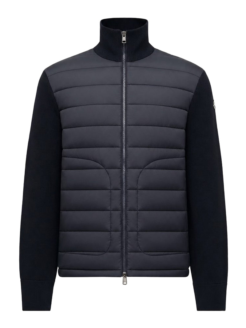 PADDED ZIP-UP CARDIGAN