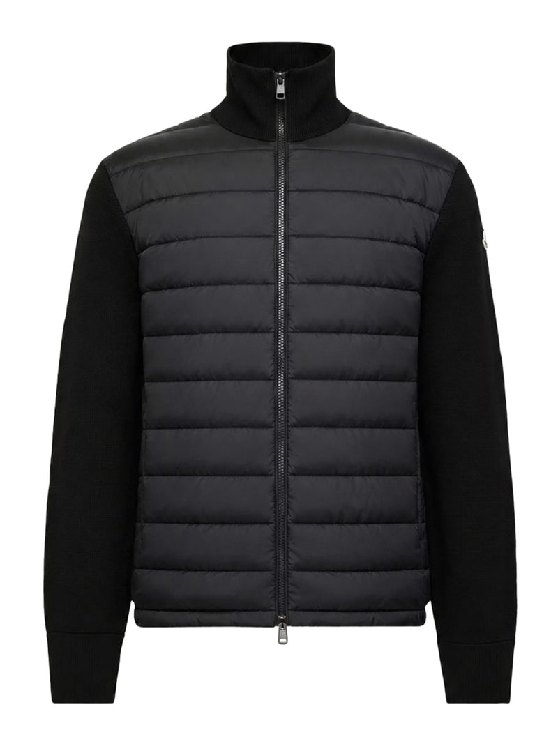 PADDED ZIP-UP CARDIGAN