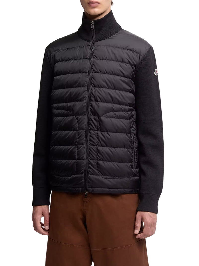 PADDED ZIP-UP CARDIGAN