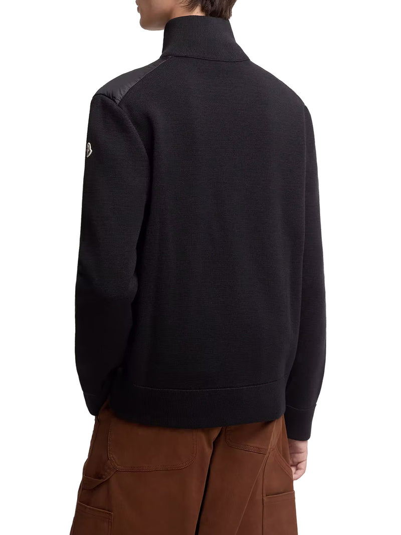 PADDED ZIP-UP CARDIGAN