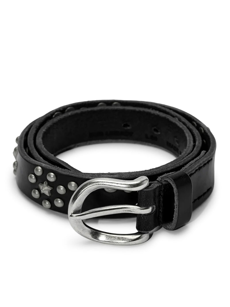 STAR FALL BELT IN BLACK LEATHER