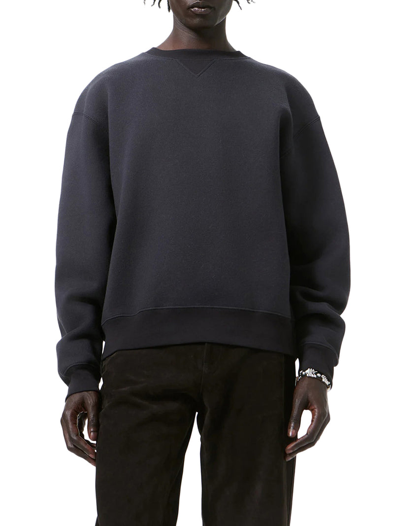 PERFECT SWEATSHIRT IN BLACK BEAR WOOLLY FLEECE