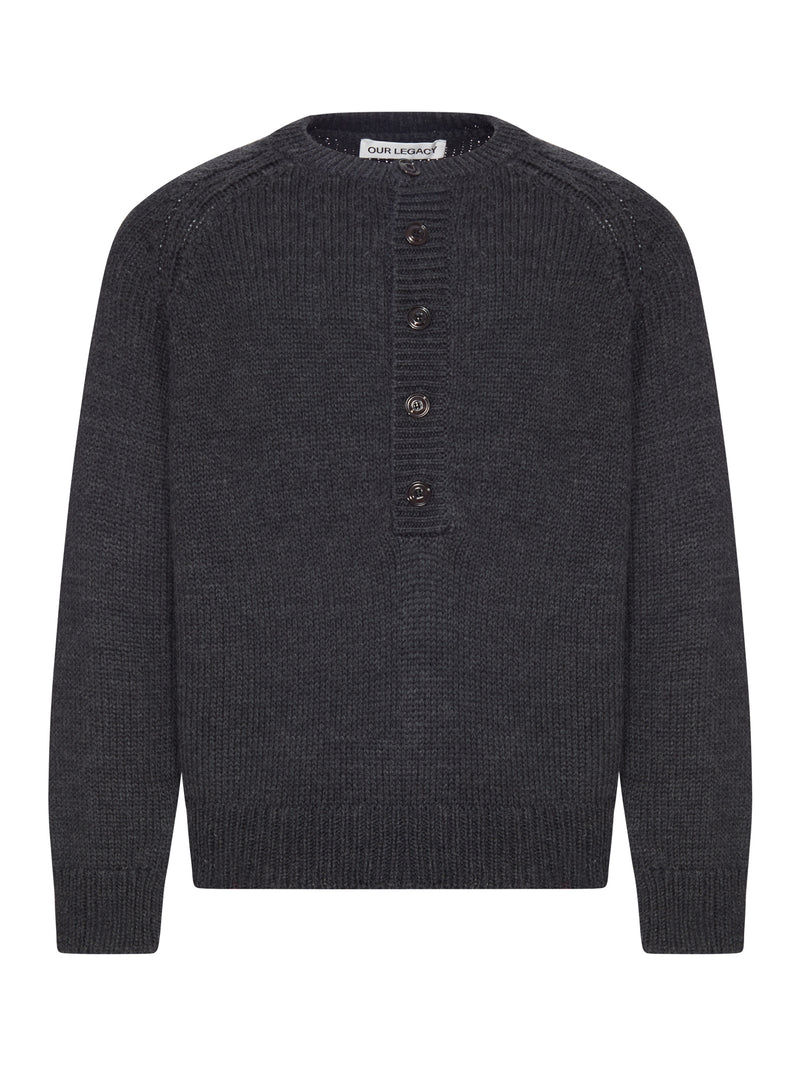 CHARCOAL MERINO WOOL SWEATER
