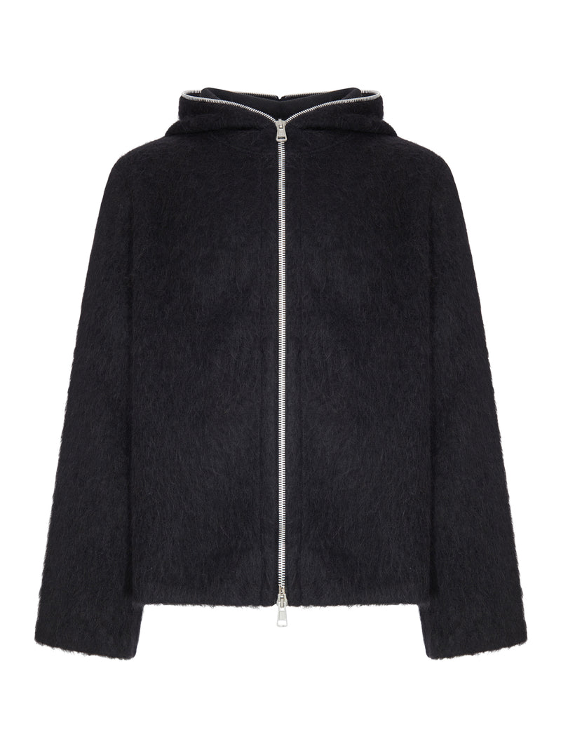 FULL ZIP WOOL HOODIE