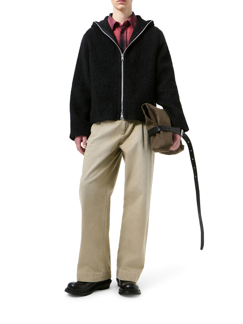 FULL ZIP WOOL HOODIE